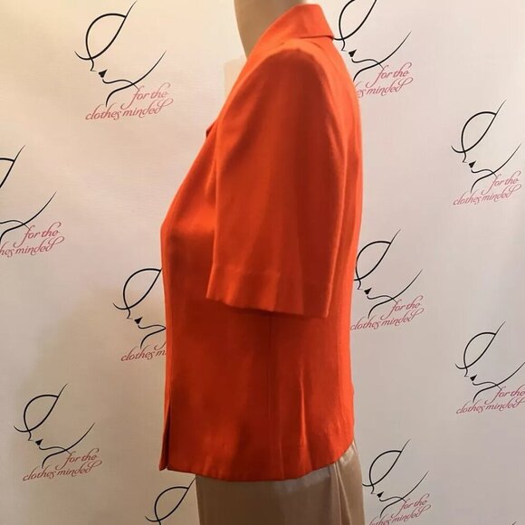 Vintage Dani Max Blouse. Sz 8. Unlined Light Redish. Rayon Short Sleeve. B113 - Picture 3 of 5